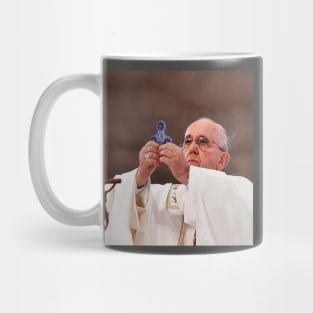 Fidget Spinner Pope Mug